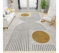 PAJEON Tappeto per Bambini a Linee Geometriche Astratte Moderne Della Metà Del Secolo, 100 x 150 cm Tappeto di Lavabile, Moquette Insonorizzante - per Scale e Corridoi