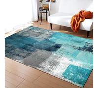 PAJEON Tappeto per Bambini a Turchese E Grigio Teal Graffiti Arte Astratta, 170 x 240 cm Tappeti a Pelo Corto, Zerbino Facile da pulire - per Pavimento Della Cucina del Ristorante