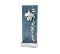 Pajoma 44578 - Apribottiglie da parete con pannello in legno e scritta in lingua tedesca
