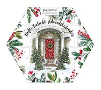 pajoma Calendario dell'Avvento Esagonale Blu 32 x 37 x 3,8 cm