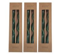 pajoma® Set di 6 candele a forma di asta, verde, altezza 25 cm, diametro 2 cm, durata circa 5 ore, candela a spirale con 42 g, qualità premium