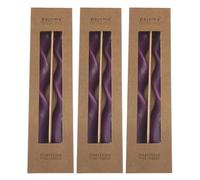 pajoma® Set di 6 candele a forma di asta, viola, altezza 25 cm, diametro 2 cm, durata circa 5 ore, candela a spirale con 42 g, qualità premium