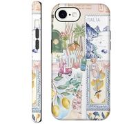 Pajony Custodie per iPhone 16e, resistenti ai graffi, ibride a 2 strati, protezione antiurto, custodia lucida - Italiano Summer Collage Coastal