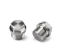 PAJPXPCD 1/8" 1/4" 3/8" 1/2" 3/4" 1" Metric Male Thread 304 316 Stainless Steel Flange Hex Head End Cap Pipe Fitting(316Stainless Steel,M8x1.25)