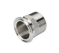 PAJPXPCD 1Pcs DN15-DN50 Stainless Steel SS304 Male Threaded Ferrule Pipe Fittings Tri Clamp Type (Size : DN15 x Ferrule 50.5)