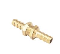 PAJPXPCD 2pcs Hose Barbed Bulkhead Brass Pipe fitting Connector For 8mm I/D Hose water air fuel