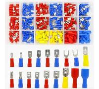 PAJPXPCD 360 pezzi assortiti completamente isolati terminali a forcella tipo U set connettori kit assortimento crimpatura elettrica anello a forcella