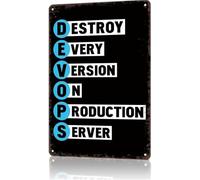 PAJPXPCD DevOps Engineer Retro Tin Sign Office Wall-Art 8 X 12 in
