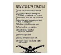 PAJPXPCD Distressed Tin Sign Life Is Better With A Pool Floatie Summer Fun Decor for Backyard Patio Deck Outdoor Shower 8 X 12 inch