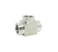 PAJPXPCD M14 M16 M20 1/8" 1/4" 3/8" 1/2" 3/4" BSP Female Thread 304 Stainless Steel Tee Type 3 Way High Pressure Pipe Fitting Connector(F-F-F,1/2")