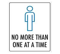 PAJPXPCD No More Than One At A Time Sign Rustic Metal Decor 12x8 Inch