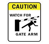PAJPXPCD Parking Barrier Watch For Arm Metal Sign 12x8 Inch