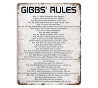 PAJPXPCD Retro Code To Live By Wisdom Metal Tin Sign 12x8 Inch