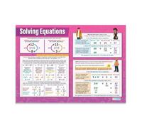 PAJPXPCD School Equation Solving Metal Sign Math Reference Poster for Instructor Gift Classroom Wall Hanging Office 8 X 12 inch