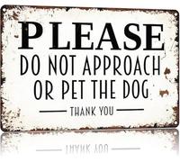 PAJPXPCD School Pup Alert Tin Sign Amusing Keep Away Message for Property Boundary Farmhouse Decoration 8 X 12 inch