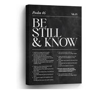 PAJPXPCD Scripture Art Print Psalm 46:10, Be Still and Know That I Am God, Framed Decor for Space, Bedroom(Framed,12x18inch(30x45cm))