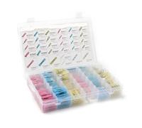 PAJPXPCD YT 500 pezzi assortiti di connettori a forcella termorestringenti, terminali a crimpare completamente isolati con scatola