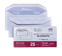PAK. 25 - Busta Commerciale Gommata SILVERMATIC f.to 110x230 in carta uso mano FSC 80 gr. - Pigna Envelopes