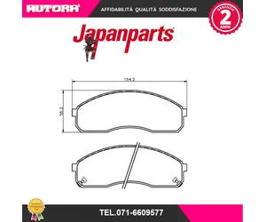 PAK05AF Kit pastiglie freno a disco ant (MARCA-JAPANPARTS).