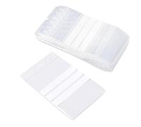 Pakico 100 Sacchetti di plastica 12 x 18 cm trasparenti richiudibili con etichette | Borsa | Spessa | Sacchetti alimentari | spezie | Noci | Caffè | Ebrata | Buste con chiusura lampo