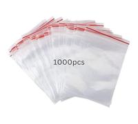 Pakico 1000 Bustine Transaprenti 8 x 12 cm Richiudibili Con Chiusura A Zip | Sachetti Plastica Transparente Per Alimenti | Sachetti Richiudibil | Buste Con Zip | Sachetti Plastica Cucina