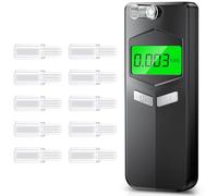 Pakinui Etilometro Portatile Certificato, Alcolometro ad Alta Precisione con Display LCD Digitale, Alcol Test Professionale Test Alcolemico Portatile per Uso Domestico e per Feste