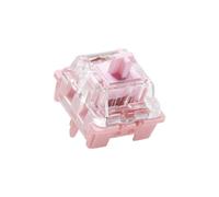 PAKJEL KTT Rose Switch V2, interruttore lineare lineare rosa trasparente a 5 pin pre-lubrificato per tastiera meccanica da gioco (dimensioni: 70 pezzi)
