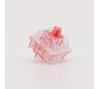 PAKJEL KTT Strawberry Switch V2, interruttore lineare rosa trasparente prelubrificato a 5 pin per tastiera meccanica (dimensioni: 90 pezzi)