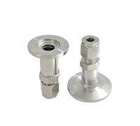 PAKMEZ 1PC 8mm Tube VCR Compression Union x KF16 Vacuum SUS304 Stainless Pipe Fitting