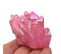 PAKMEZ Angel Aura Crystal Cluster Electroplating Titanium Coating Quartz Cluster Ornaments (Size : 130-160g)