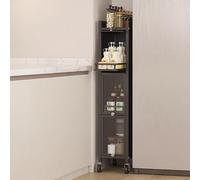 PAKMEZ Carrello Carrellino Slim Stretto, con Ruote Rirevoli a 360°, Bordi Rialzati Montaggio Facile, per Piccoli Spazi, Libreria, Scarpiera, Armadio(20 * 40 * 118cm/7 * 15 * 46in)