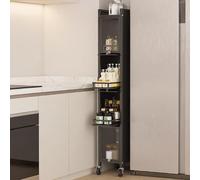 PAKMEZ Carrello Carrellino Slim Stretto, con Ruote Rirevoli a 360°, Bordi Rialzati Montaggio Facile, per Piccoli Spazi, Libreria, Scarpiera, Armadio(25 * 40 * 152cm/9 * 15 * 59in)