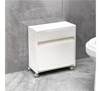 PAKMEZ Carrello Portaoggetti Sottile, con Ruote Rirevoli a 360°, Slim e Sottile, Montaggio Facile, Salvaspazio, Per Piccoli Spazi, Libreria, Scarpiera, Armadio(40 * 20 * 41cm/15 * 7 * 16in)