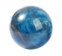 PAKMEZ Crystals Sphere,Blue Apatite Crystal Ball with Stand,Feng Shui Gemstone Balls Orb Collection,Home Office Feng Shui Decoration,50~55mm