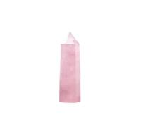 PAKMEZ Hibiscus Powder Crystal Hexagonal Point Wand Rose Quartz Crystal Column Polished Gem Home Decorati Ornaments (Size : 5-6cm)
