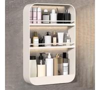 PAKMEZ Slim Bathroom Floor Storage Cabinet, Space Saving Organizer Rack, Montaggio Facile, Struttura in Acciaio, per Piccoli Spazi, Libreria, Scarpiera, Armadio(White,40 * 8 * 60cm/15 * 3 * 23in)