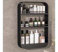 PAKMEZ Slim Bathroom Floor Storage Cabinet, Space Saving Organizer Rack, Montaggio Facile, Struttura in Acciaio, per Piccoli Spazi, Libreria, Scarpiera, Armadio(Black,40 * 8 * 60cm/15 * 3 * 23in)