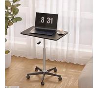 PAKMEZ Tavolo Infermieristico a Croce in Altezza, Con Ruote Comodini Mobili Su Ruote, Comoda per la Lettura, per la Lettura, Colazione, per Camera da Letto, Soggiorno(Black)
