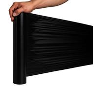 Pakomat 1x Film estensibile nero 100/280m - cm | 23my pellicola per pallet pellicola manuale pellicola da avvolgimento | pellicola per imballaggio per mobili (Nera - 1 rullo, 50 cm)