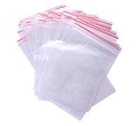 Pakomat Sacchetti con zip, 100 pezzi, tasche con cerniera, chiusura a scatto, chiusura a pressione, sacchetti per vari materiali, sacchetti per imballaggio, sacchetti in polietilene (8 x 18 cm)