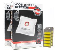 PakTrade 10 Sacchetti Aspirapolvere + 10 Profumatori Compatibile con Rowenta WB305120 Wonderbag Compact | 10 Sacchetti, Deodoranti, Accessori, Ricambi