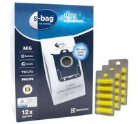 PakTrade 12 Sacchetti Aspirapolvere + 15 Fragranze Compatibile con Electrolux E 200 B, E 200, E 208, E208, E 209, E206S Anti-Allergy - 9001684605, E200 | 12 Sacchetti, Deodoranti, Accessori, Ricambi