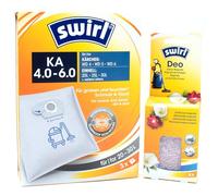 PakTrade 3 Sacchetti per aspirapolvere + Perline deodoranti Compatibile con Kärcher A 2600... 2699 Serie, K 2150 | Compatibile con Swirl KÄ4-6 - KÄ 4-6 | 3 Borse, Deodorante per Ambienti, Accessori