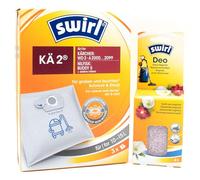 PakTrade 3 Sacchetti per aspirapolvere + Perline deodoranti Compatibile con Nilfisk Buddy II 12 | Compatibile con Swirl KÄ2 - KÄ 2 | 3 Borse, Deodorante per Ambienti, Accessori