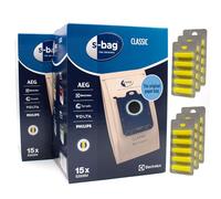 PakTrade 30 Sacchetti Aspirapolvere + 30 Fragranze Compatibile con Electrolux E 210 B, E 210, E210, E 40, E40, E 51, E51, E 53, E53 | 30 Sacchetti, Deodoranti, Accessori, Ricambi