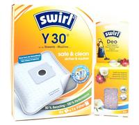 PakTrade 4 Sacchetti per aspirapolvere + Perline deodoranti Compatibile con Silva BS 16-100, TB 16 | Compatibile con Swirl Y30 - Y 30 | 4 Borse, Deodorante per Ambienti, Accessori