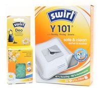 PakTrade 4 Sacchetti per aspirapolvere + Perline deodoranti Compatibile con Tarrington House VC 1501, VC 2500 | Compatibile con Swirl Y101 - Y 101 | 4 Borse, Deodorante per Ambienti, Accessori