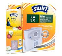 PakTrade 6 Sacchetti per aspirapolvere + Perline deodoranti Compatibile con Kärcher 6.904-290, 6.959-130.0 | Compatibile con Swirl KÄ3 - KÄ 3 | 6 Borse, Deodorante per Ambienti, Accessori
