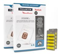 PakTrade 8 Sacchetti per aspirapolvere + 10 Profumi Compatibile con Rowenta Silence Force Compact - RO6327EA/410 | 8 Anti-Odour Sacchetti, Deodoranti, Accessori, Ricambi