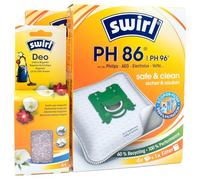 PakTrade 8 Sacchetti per aspirapolvere + Perline deodoranti Compatibile con Electrolux El 7020B, 7024 | Compatibile con Swirl PH86-96 - PH 86-96 | 8 Borse, Deodorante per Ambienti, Accessori